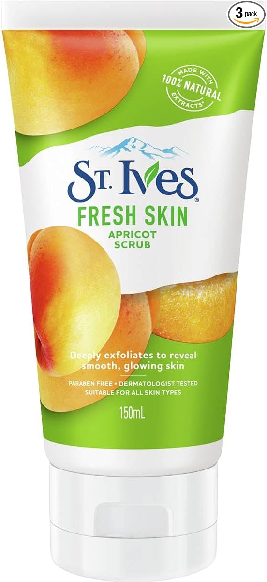 St. Ives Invigorating Apricot Facial Scrub 150ml Pack of 3