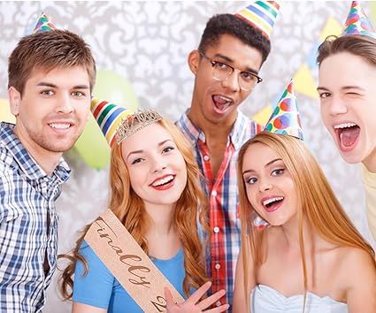 Ecomtwist 21st Birthday Sash & Tiara Set - Rose Gold “21 and Fabulous” Sash & Rhinestone Tiara - Perfect for 21st Birthday Gifts, Decorations, and Party Accessories
