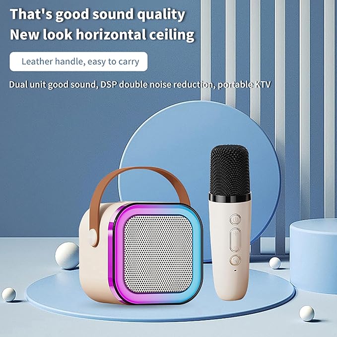 Kids Karaoke Machine 2 Microphones: Gift for Girls Boys Kids Birthday Present - Mini Karaoke Machine with Karaoke Wireless Microphones - Portable Music Speaker Toy for Ages 3-12 Children - Any Cololr Amazon RRP 17.99