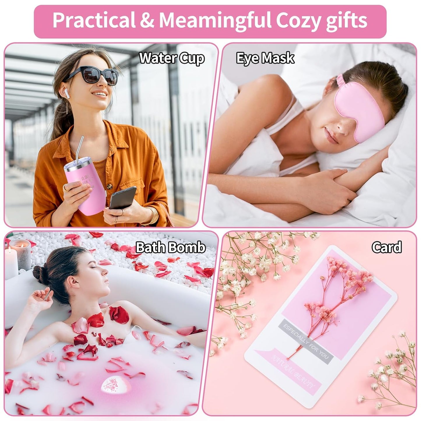 Pink Series Gift Set Spa Gift Basket Set Mother's Day Girlfriend Creative Souvenir Gift Box