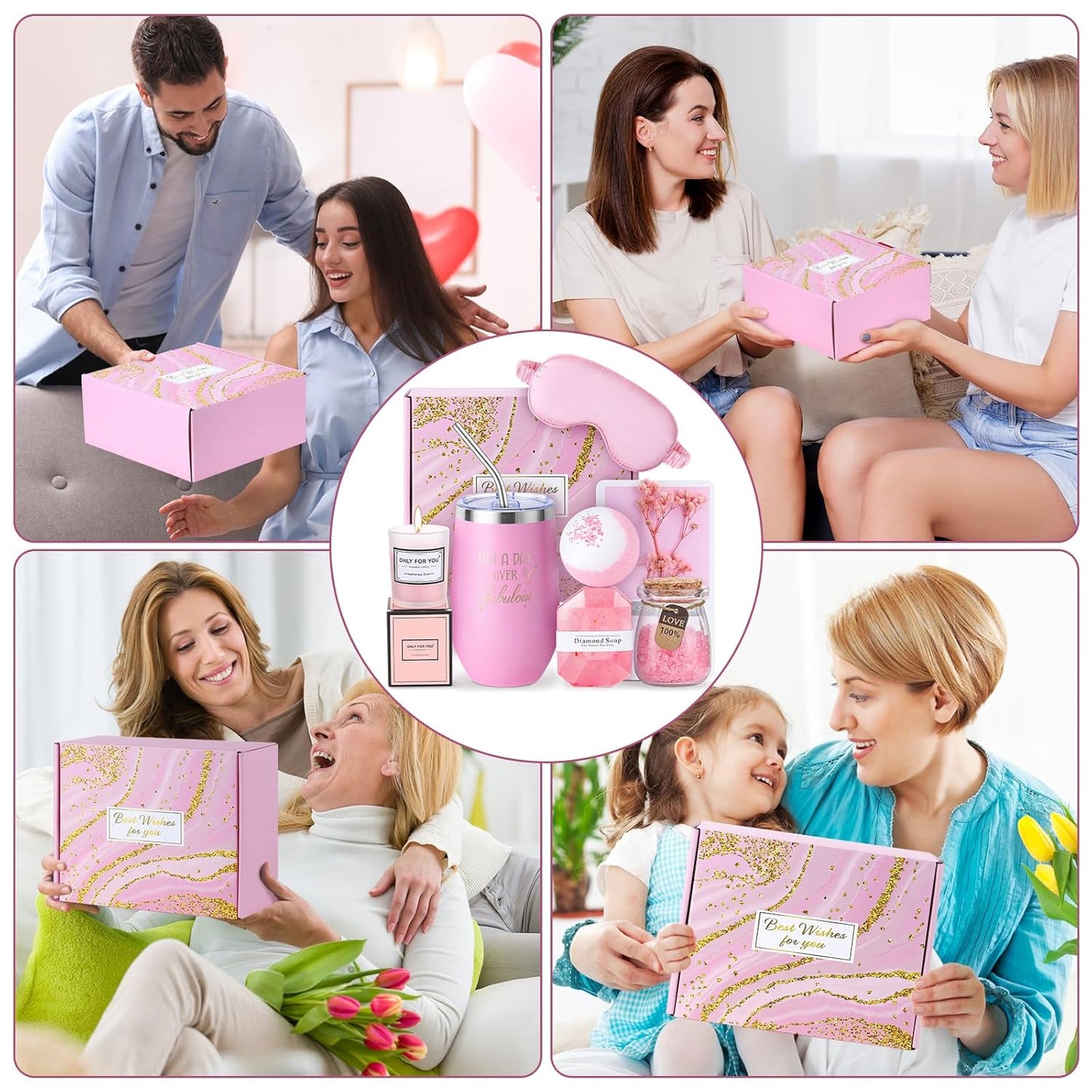Pink Series Gift Set Spa Gift Basket Set Mother's Day Girlfriend Creative Souvenir Gift Box