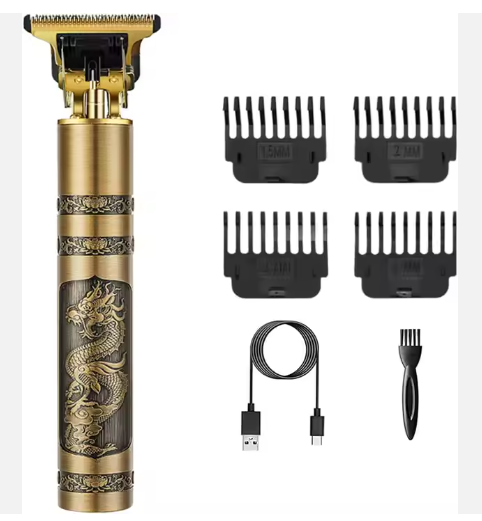 Professional Cordless Hair & Beard Trimmer Clipper – Dragon Design Gift for Men