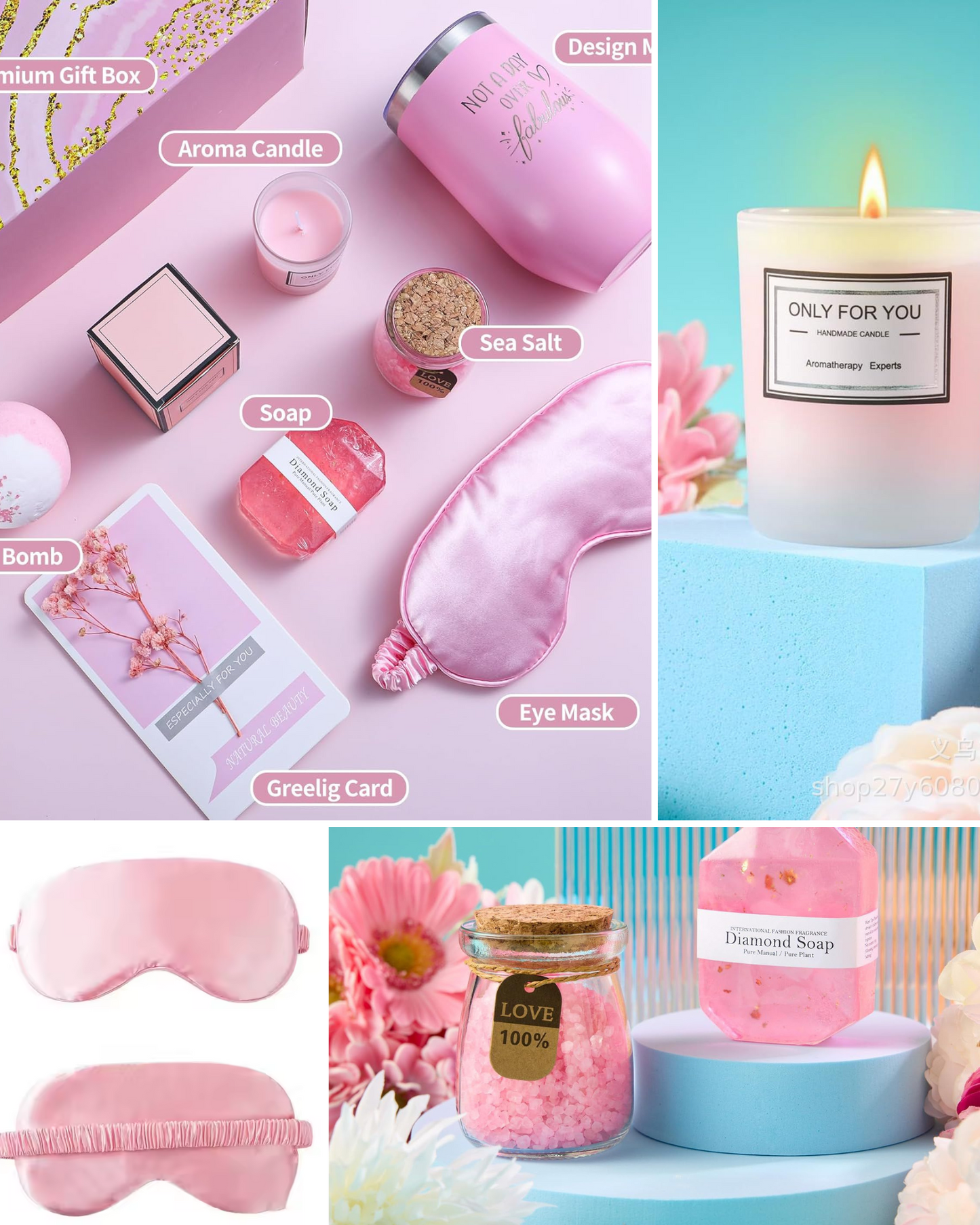 Pink Series Gift Set Spa Gift Basket Set Mother's Day Girlfriend Creative Souvenir Gift Box