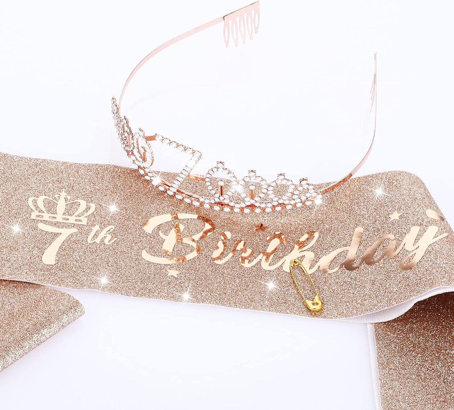 'It'S My 15Th Birthday' Sash and Tiara for Girls, Rose Gold Birthday Crown 15 &