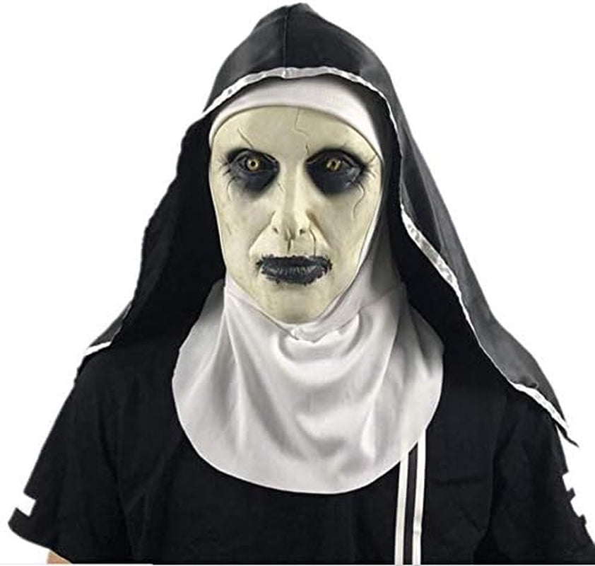 Halloween Latex Full Head Mask the Nun Horror Scary Cosplay Costume Mask