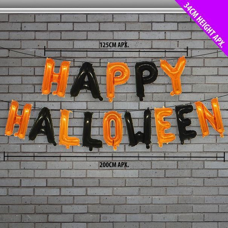 Happy Halloween Balloon Letters Garland Halloween Party Decoration Foil Item