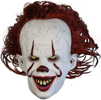  Scary Clown Latex Mask Joker Scary Creepy Halloween Costume Props Cosplay Face Mask for Adults, Kids