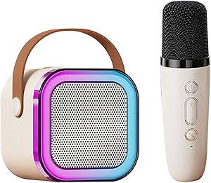 Kids Karaoke Machine 2 Microphones: Gift for Girls Boys Kids Birthday Present - Mini Karaoke Machine with Karaoke Wireless Microphones - Portable Music Speaker Toy for Ages 3-12 Children - Any Cololr Amazon RRP 17.99