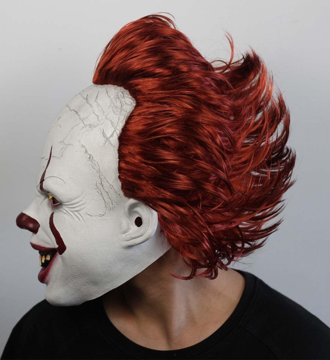  Scary Clown Latex Mask Joker Scary Creepy Halloween Costume Props Cosplay Face Mask for Adults, Kids