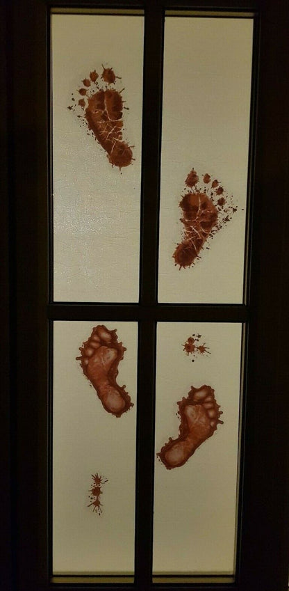 HALLOWEEN WINDOW STICKERS DECORATION SCARY BLOOD HAND PARTY BLOODY RED DECALS IT