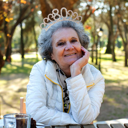 Ecomtwist 80th Birthday Sash & Tiara Set - Rose Gold 80 & Fabulous Satin Sash and Rhinestone Tiara - Ideal for 80th Birthday Gifts, Decorations, and Celebration Accessories for Women