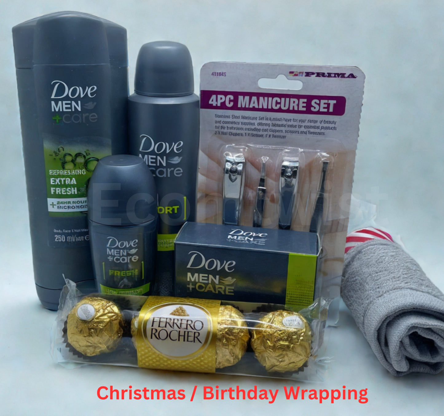 Luxury Dove Men Christmas Gift Hamper Grandfather Son Father Care Wash Deodorant