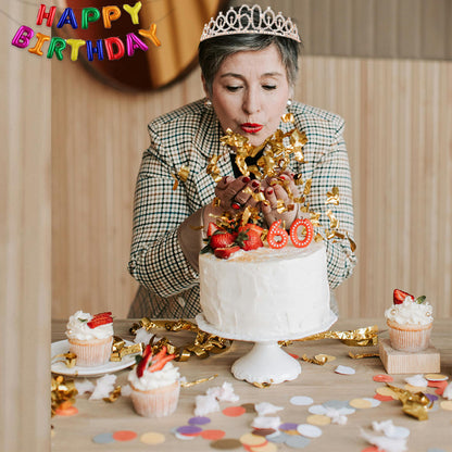 Ecomtwist 60th Birthday Sash & Tiara Set - Rose Gold “60 & Fabulous” Sash & Rhinestone Tiara - Perfect for 60th Birthday Gifts for Women, 60th Birthday Decorations, and Party Accessories.