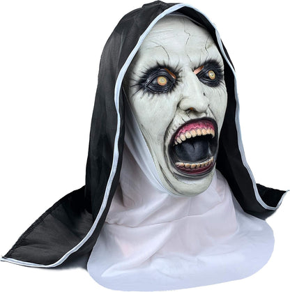  Halloween Latex Full Head Mask the Nun Horror Scary Cosplay Costume Mask