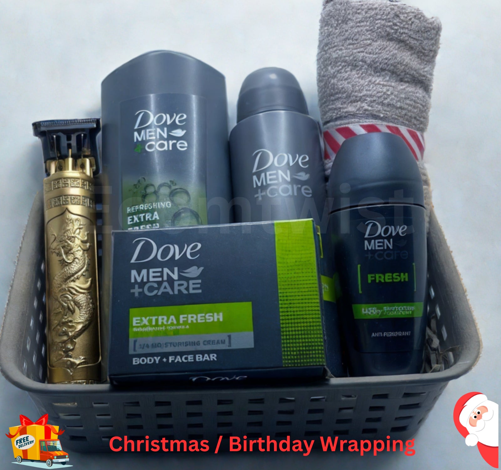 Luxury Dove Men Christmas Gift Hamper Grandfather Son Father Care Wash Deodorant