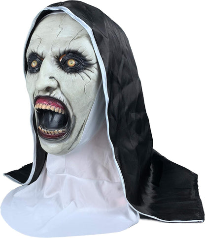 Halloween Latex Full Head Mask the Nun Horror Scary Cosplay Costume Mask