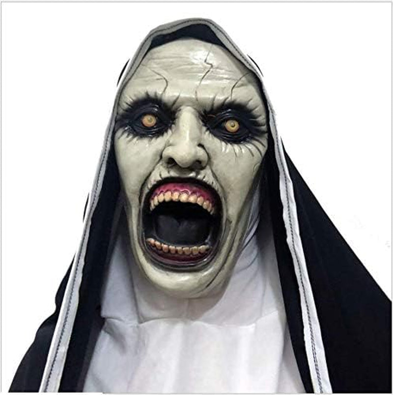 Halloween Latex Full Head Mask the Nun Horror Scary Cosplay Costume Mask