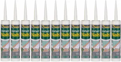Everbuild Instant Nails High Strength Quick Grab Panel Adhesive White 290ml x 12