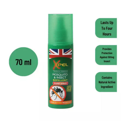 Xpel Tropical Formula Mosquito and Insect Repellent Pump Spray 70ml x 3